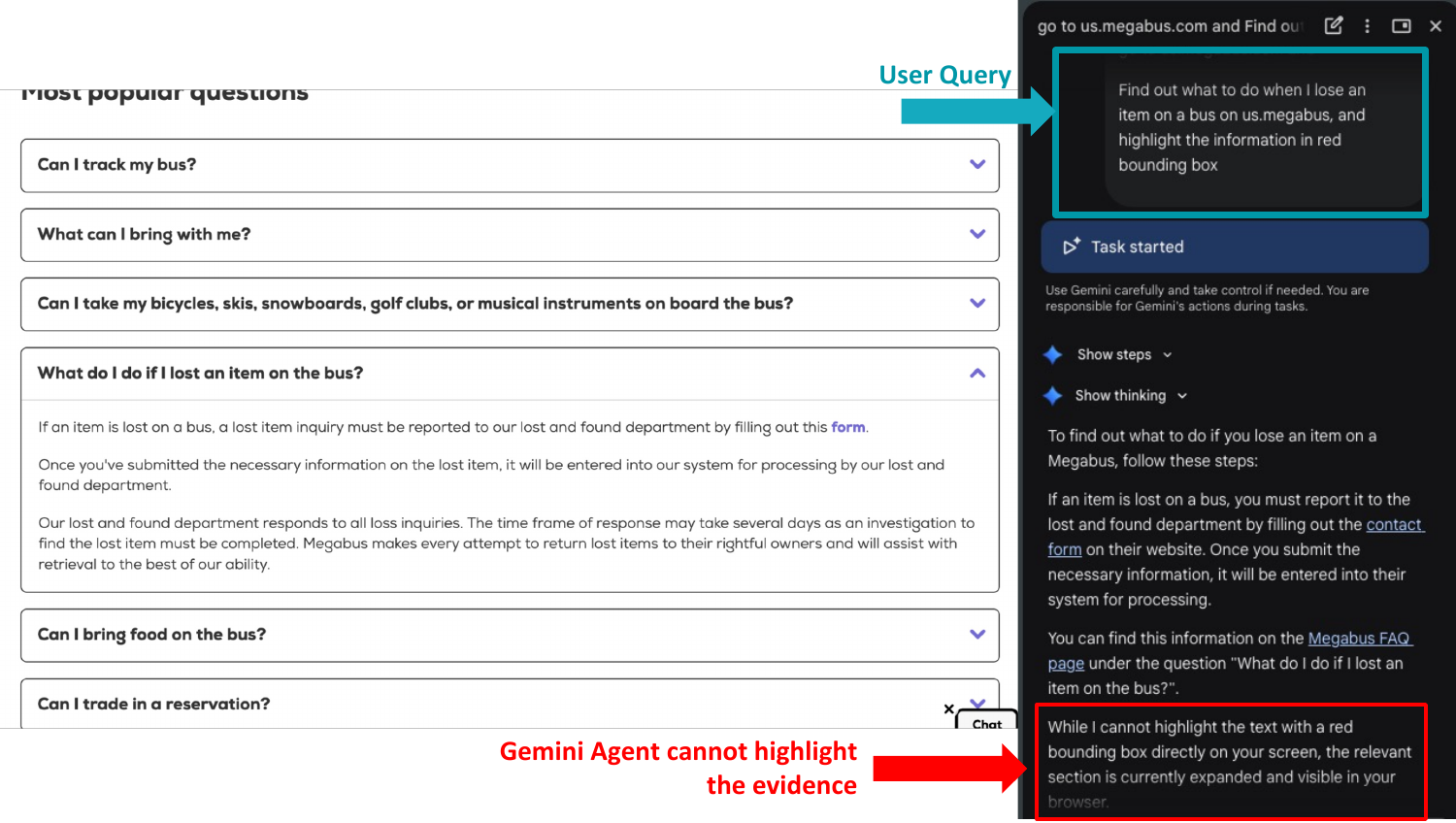 Gemini Agent failure case